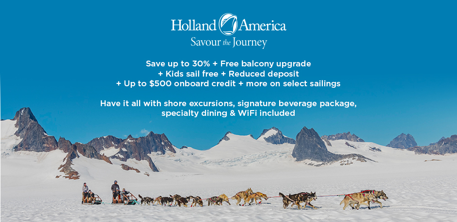 Holland Start Your Journey Sale + Onboard Credit K